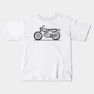 Scrambler 305 Bike Sketch Art Kids T-Shirt